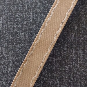 23 mm or 1 " Wide Tan Gold Satin Finishing Stretch Soft Waistband Elastic Band Velvet-Smooth Underwear Waist Elastic Trimming for Lingerie