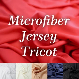 Premium Microfiber Jersey 150cm/59&quot; Stretch Tricot Knit Biflex Fabric Elastane 4 Way Spandex Swimwear Activewear Dancewear Corset Sewing
