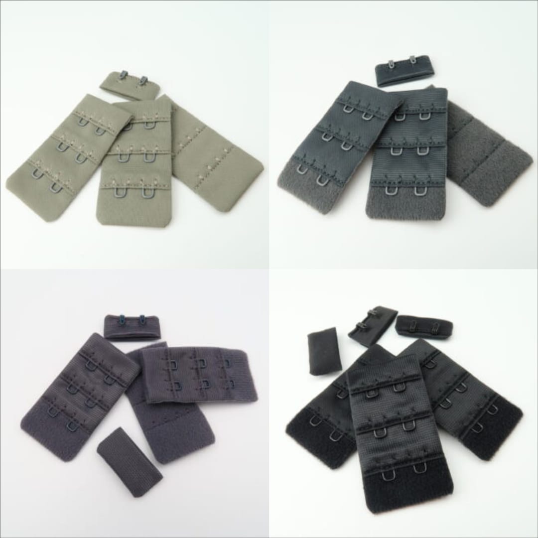 Bra Closure 2 Hooks 3 Rows 28 Mm 1 Pair Lingerie Supplies Replacement ...