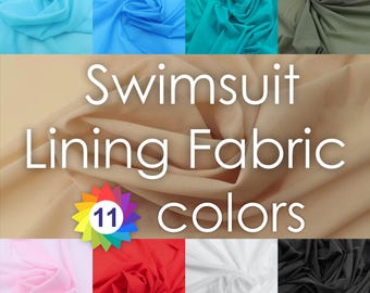 Swimsuit Lining Stretch Mesh Fabric 165 cm/ 65" Invisible Soft Power Net Elastic for Bra Making Bikini Underwear Dance Costumes Stagewear