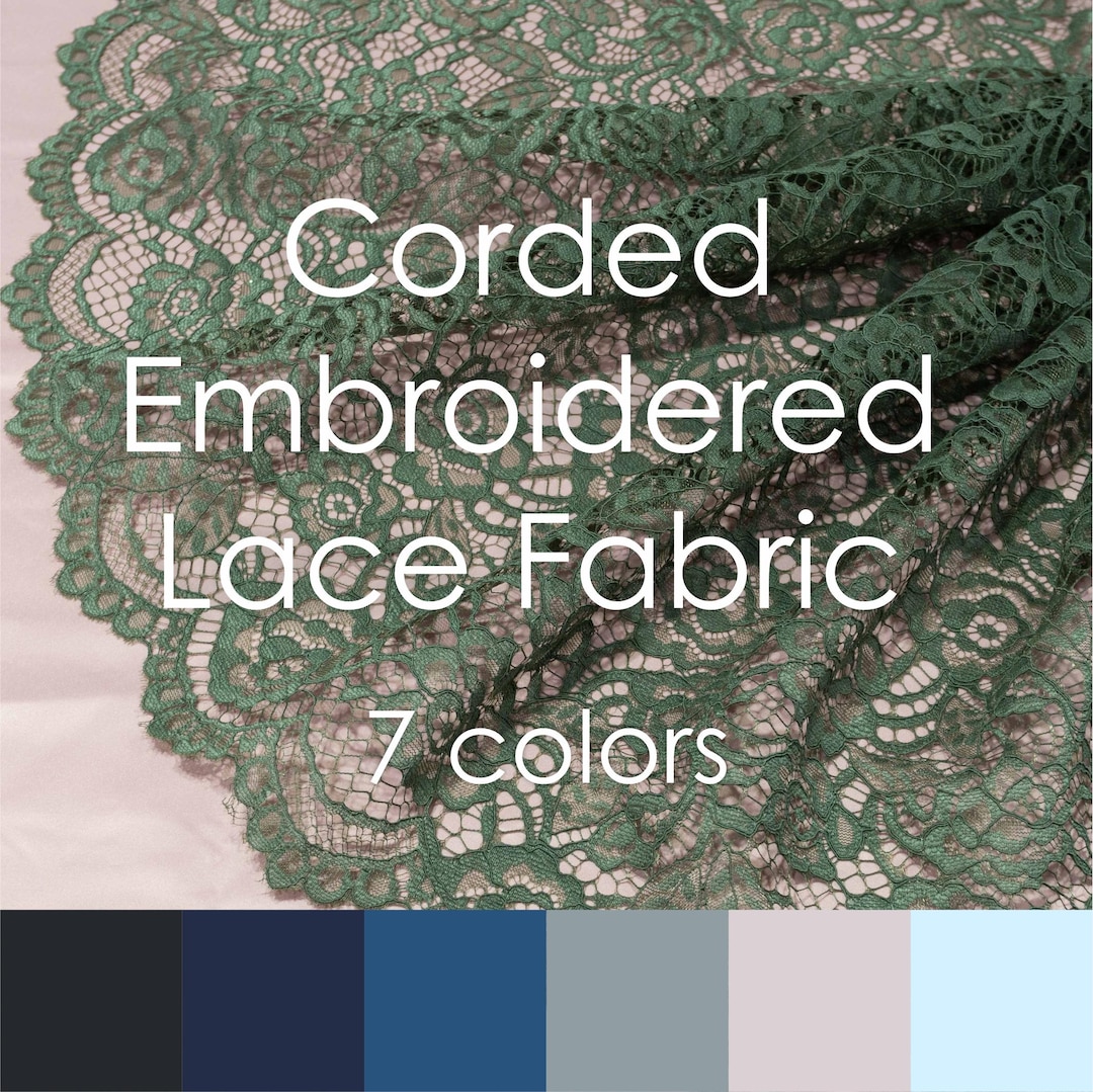 Corded Embroidered Lace Fabric 150cm (59