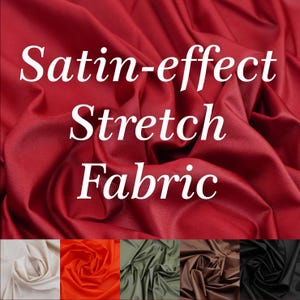 Premium Shiny Satin-Look Stretch Fabric Recycled Nylon Lycra Knit for Activewear & Swim Biflex Nylon Elastane 4 Way Spandex Tricot Jersey