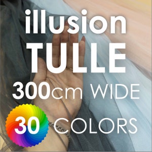 Premium Elastic Soft Illusion Tulle Fabric 3.2 Yards WIDE! for Wedding Dresses Evening Gowns Children's Outfits Wholesale Net Fabric Nylon