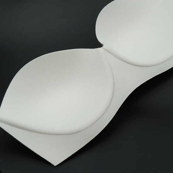 bra inserts for prom dresses Solid One Piece Insert Bra Pads Deep Cut Large Push-up Round Neckline Bra  Insert White Sew in Bra Strapless Prom Gown Evening Wedding Dress