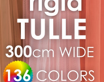 Tissu en tulle rigide de 118 po. de LARGE ! 136 COULEURS