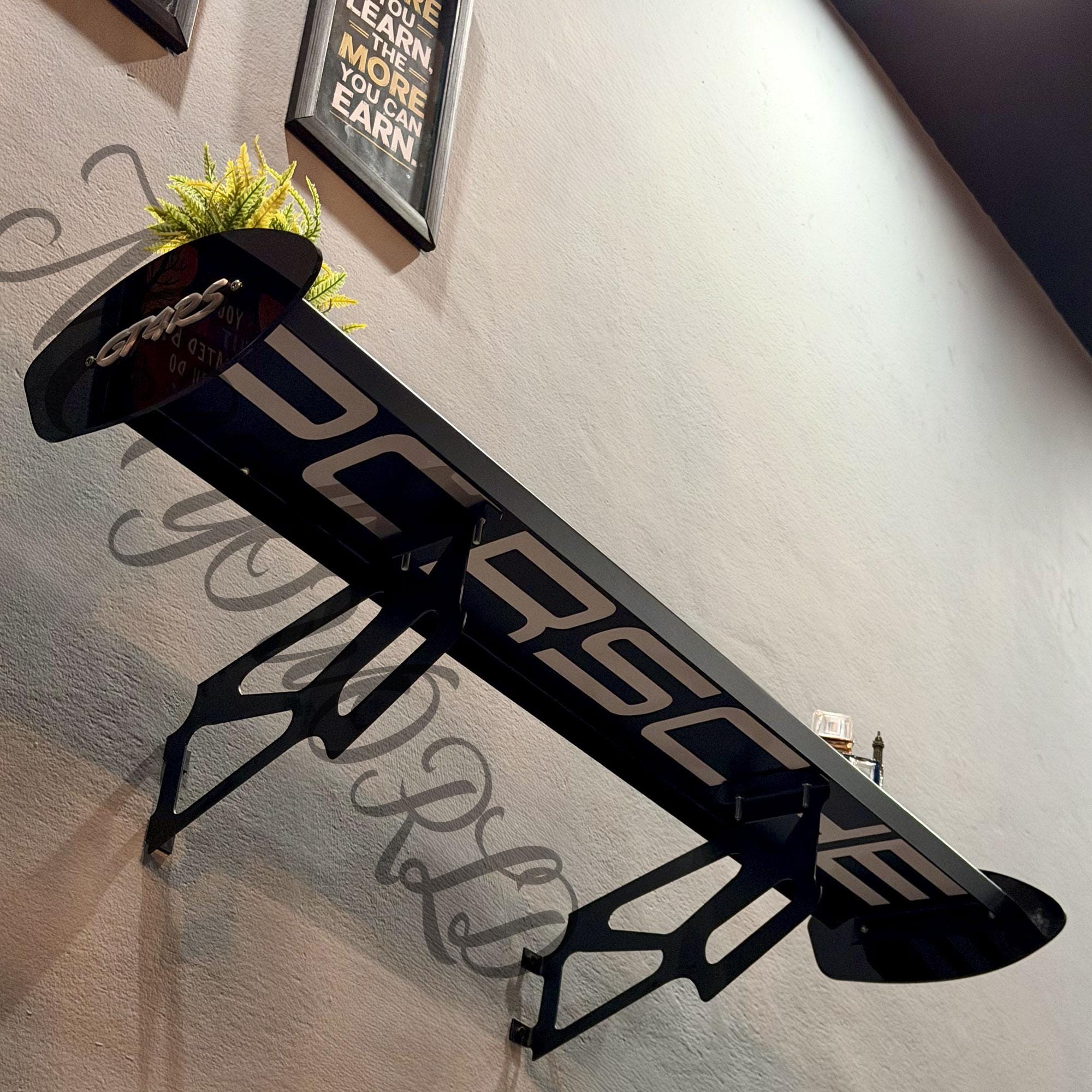 Spoiler Wall Rack GT4 RS Style Spoiler Shelf – Aerodynamic Rear Wing Wall Shelf With Bold ...