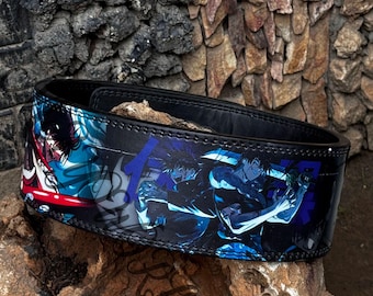 Cinturón de levantamiento de pesas Gojo Anime Lever, cinturón de gimnasio de levantamiento de potencia personalizado
