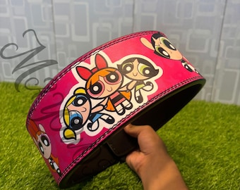 Ceinture à levier en cuir Powerpuff Girls : ceinture de sport personnalisée