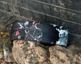 Cinturón de palanca Saitama Anime: Cinturón de gimnasio de levantamiento de pesas personalizado