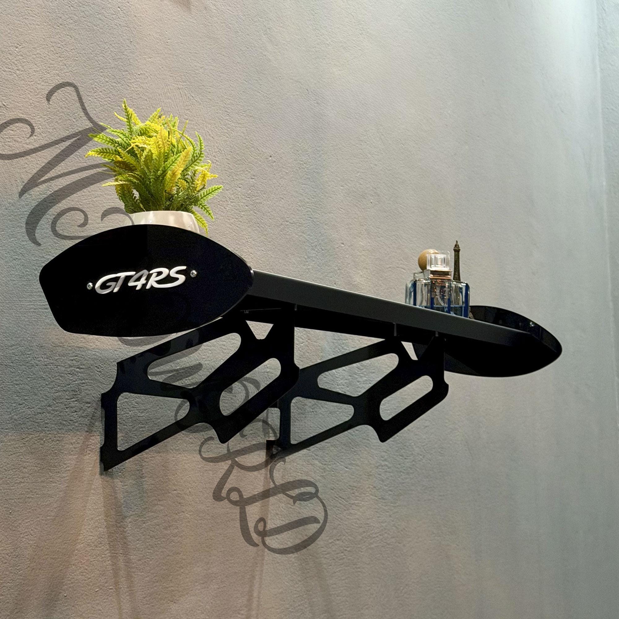 Spoiler Wall Rack GT4 RS Style Spoiler Shelf – Aerodynamic Rear Wing Wall Shelf With Bold ...