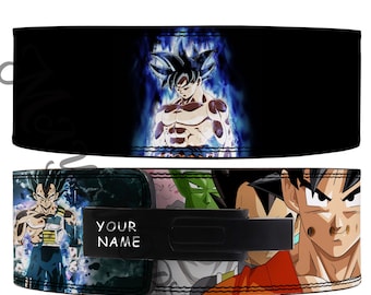 Goku Anime Leather Lever Belt: Custom Powerlifting Weightlifting Gym Belt