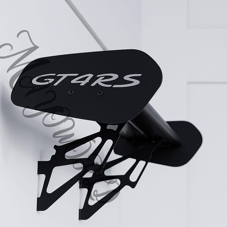 GT4 RS Style Spoiler Shelf – Aerodynamic Rear Wing Wall Shelf With Bold ...