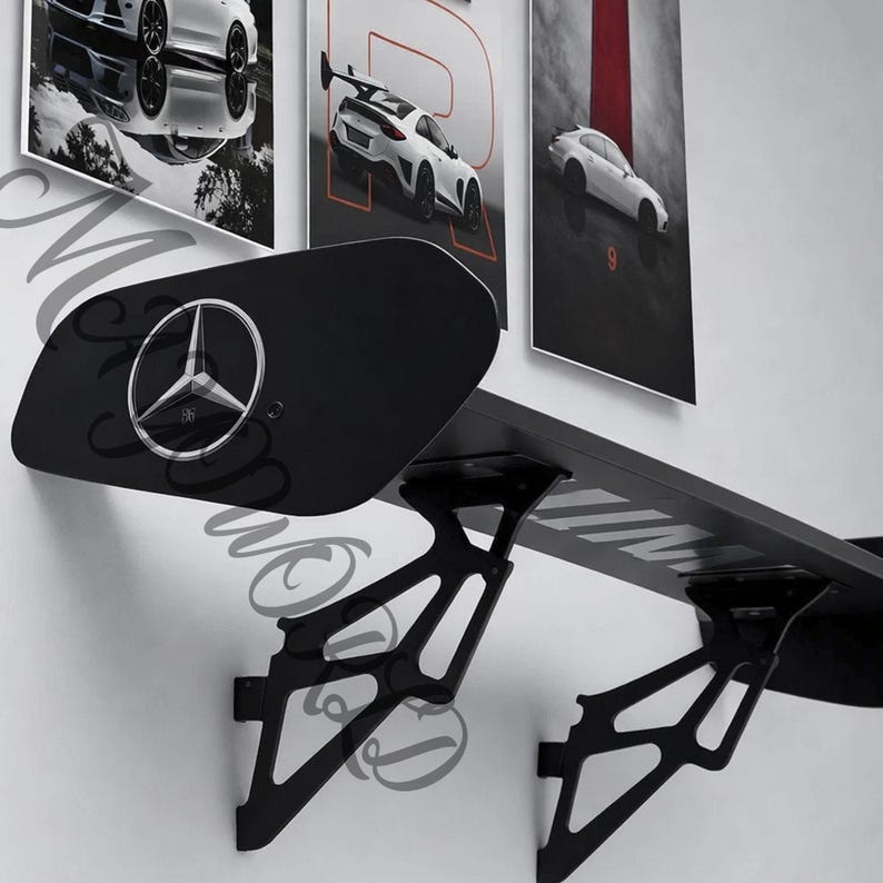 Spoiler Wall Rack Mercedes-amg Style Spoiler Shelf – Aerodynamic Rear Wing Wall Shelf - Etsy