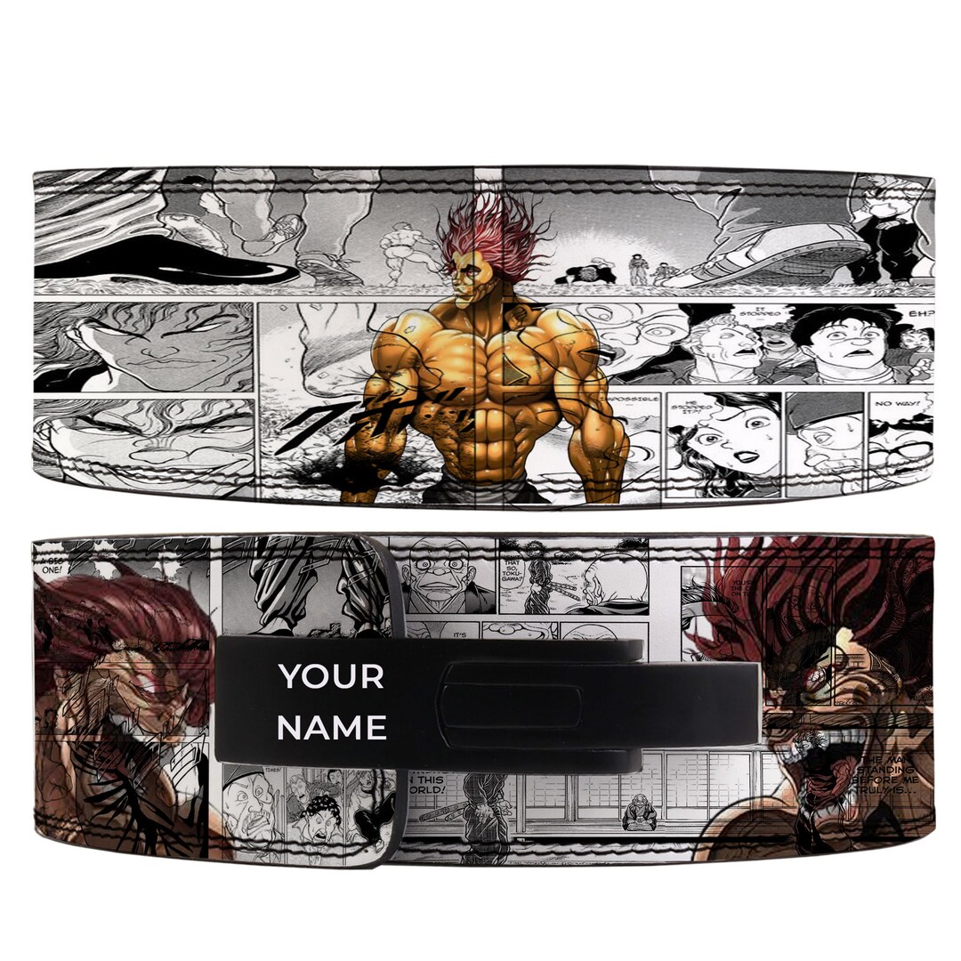 Baki Anime Weightlifting Belt Baki Lever Lifting Belt Anime Powerlifting Belt Baki Leather Gym