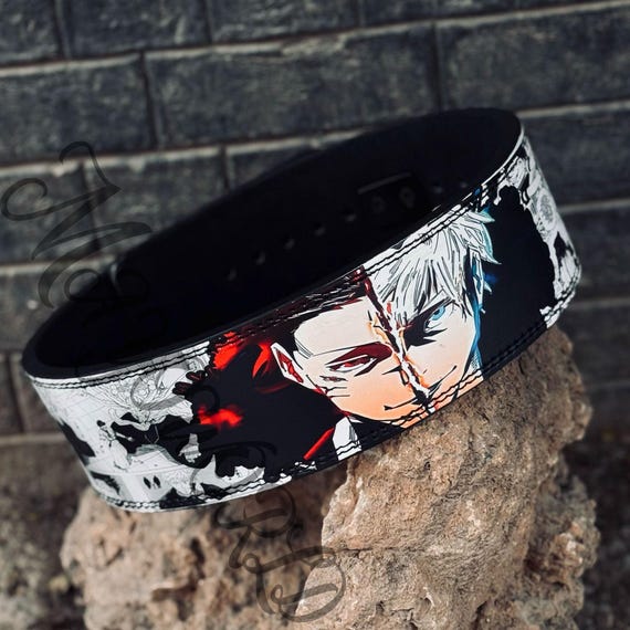 Anime Lever Lifting Belt, Gojo vs Sukuna, Weightlifting Gym Belt