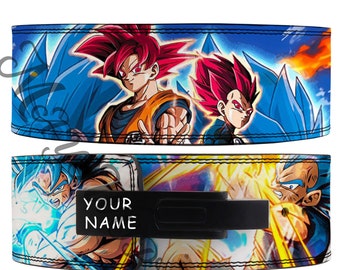 Cinturón de cuero de Goku Anime: Cinturón de gimnasio personalizado para levantamiento de pesas