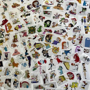 90’s-2000’s Y2K Nostalgic Cartoon Cutout Laptop Stickers, 25-50-100 Random Pack, 100% waterproof Stickers.