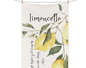 Limoncello vers geperste citroenen keuken theedoek, Italiaans huisdecor, Italiaanse keuken, huisopwarmingscadeau, Italië Vibes, citroenesthetiek