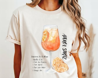 Aperol Spritz Rezept Comfort Colors T-Shirt - Italien Sommer Getränk