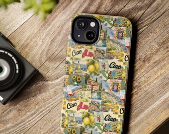 Italy Collage Phone Case: Amalfi Coast Travel Design