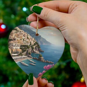 Amalfi Coast Italy Christmas Ornament Italy Souvenir Ornament Gift For Italy Travel Rome Florence Venice Ornament Positano Ornament