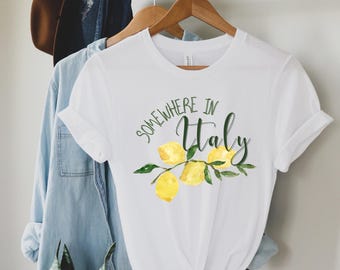 Italien Zitronen Grafik T-Shirt: Positano Sommer Reise Shirt