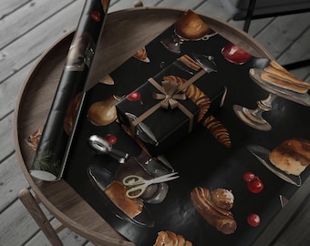 Italian Pastry Gift Wrap: Stylish Foodie Wrapping Paper