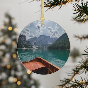 Lago Di Braies Italian Dolomites Christmas Ornament Pragser Wildsee Christmas Ornament Gift For Italy Lover Italy Travel Gift Italy Ornament