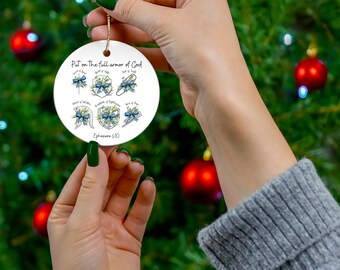 Armor Of God Christmas Ornament: Christian Scripture Verse