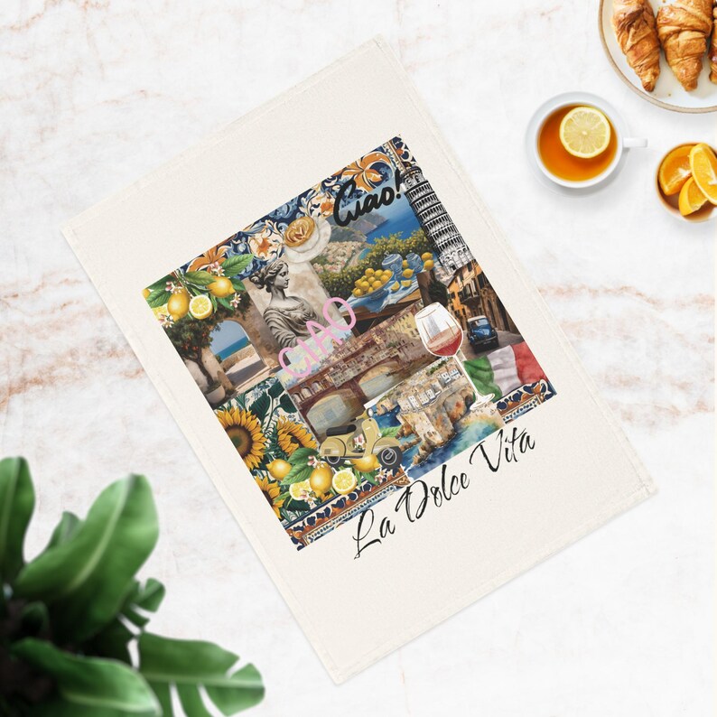 SoSheTravels La Dolce Vita Tea Towel - Thumbnail 2