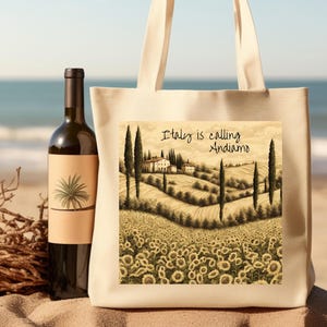 Tote Bag Aperol Spritz In Cotone - Borsa Spiaggia Viaggio Regalo Shopping