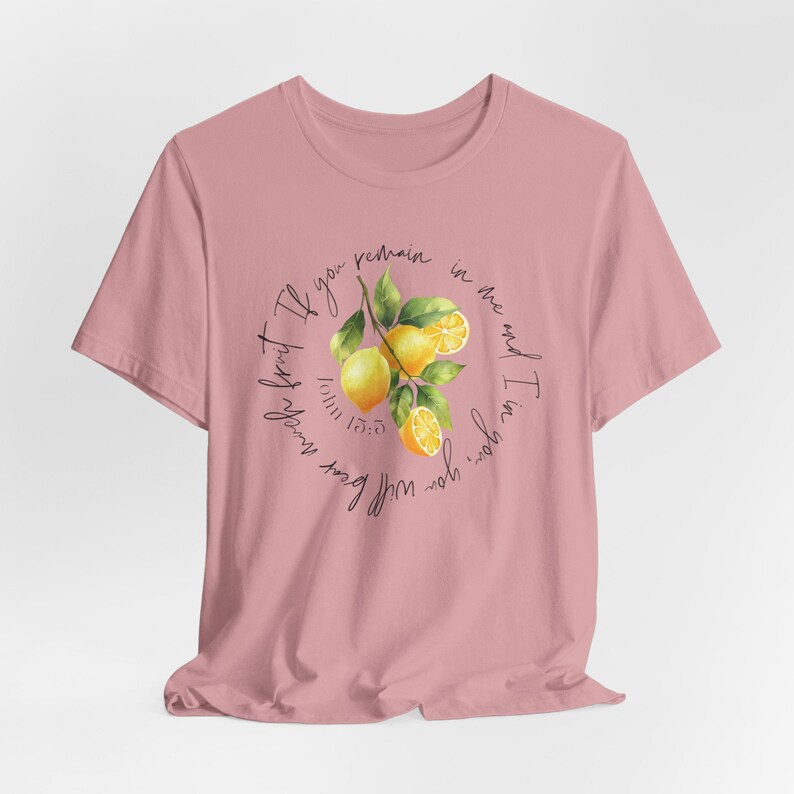 Italy Lemon Scripture T-shirt: Faith Based Amalfi Coast Tee Orchid