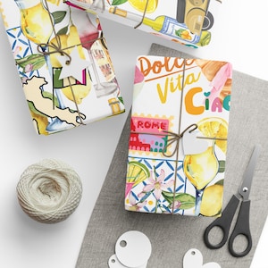 Carta da regalo collage Italia, carta da regalo amante Italia, matrimonio in Italia, Limoncello Capri, carta da regalo personalizzata Italia, carta da regalo tema Italia
