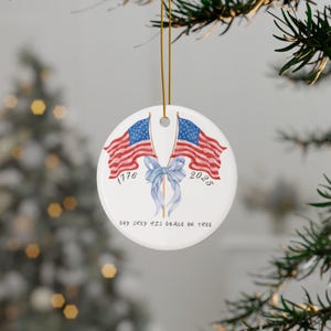 America First Flag Trump ornament l USA gift l MAGA ornament l Patriotic ornament l President Trump