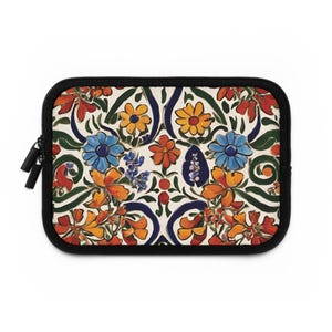 Spanish Tile Design Laptop Sleeve l Computer Neoprene Cover l European Tile Macbook Case l College Computer Case l Ipad Computer Sleeve