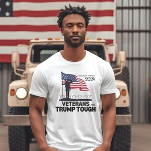 Veterans Are Trump Tough Fight Fight Fight T-Shirt Trump Shirt Election Year MAGA T-Shirt Ultra MAGA Donald Trump Vance Military For Trump
