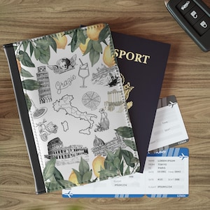 Custodia per passaporto Landmark Italia, custodia da viaggio in similpelle
