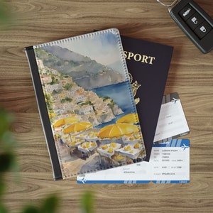Amalfi Coast Passport Cover European Passport Holder Italy Passport Case Italian Aesthetic Gift For Traveler Positano Italy Travel Gift Ciao
