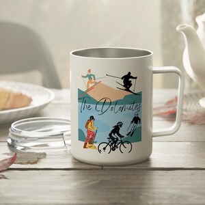Dolomites Italy Insulated Mug: Travel Souvenir Gift (10oz)