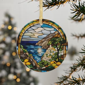 Amalfi Coast Italy Ornament l Italy Souvenir l Gift for Italy Lover l Italy Ornament l Positano Sorrento Lemon Ornament l Travel memories
