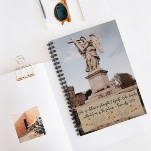 Roman Angel Notebook, Italy Pro Photography Gift, Italian Angels, Italy Travel Gift, Scripture Notebook, Scripture Gifts, Faith Notebook
