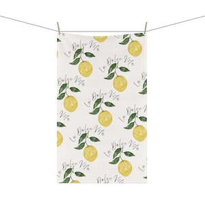 La Dolce Vita Tea Towel, Kitchen Dish Towel, Gift for Chef, Hostess Gift, Italy Kitchen, Gift For Italy Lover, Positano Lemons Tea Towel