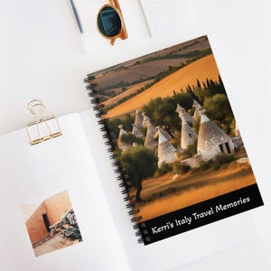 Carnet de notes Italie personnalisé, Journal ligné, Cadeaux pour écrivains, Prise de notes, Papeterie, Cadeaux Italie, Carnet de voyage Italie, Journal de voyage