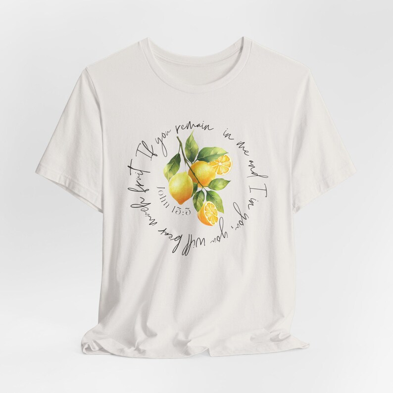 Italy Lemon Scripture T-shirt: Faith Based Amalfi Coast Tee Vintage White