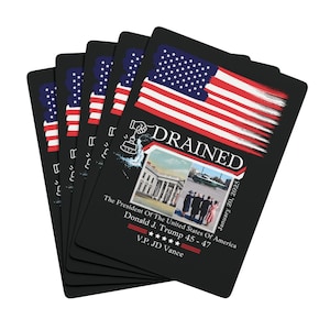 Naipes de póquer Trump 45-47, elementos esenciales para la noche de juegos, obsequio exclusivo de Trump, casino, juego de cartas coleccionables, obsequio de Trump para él, obsequio patriótico