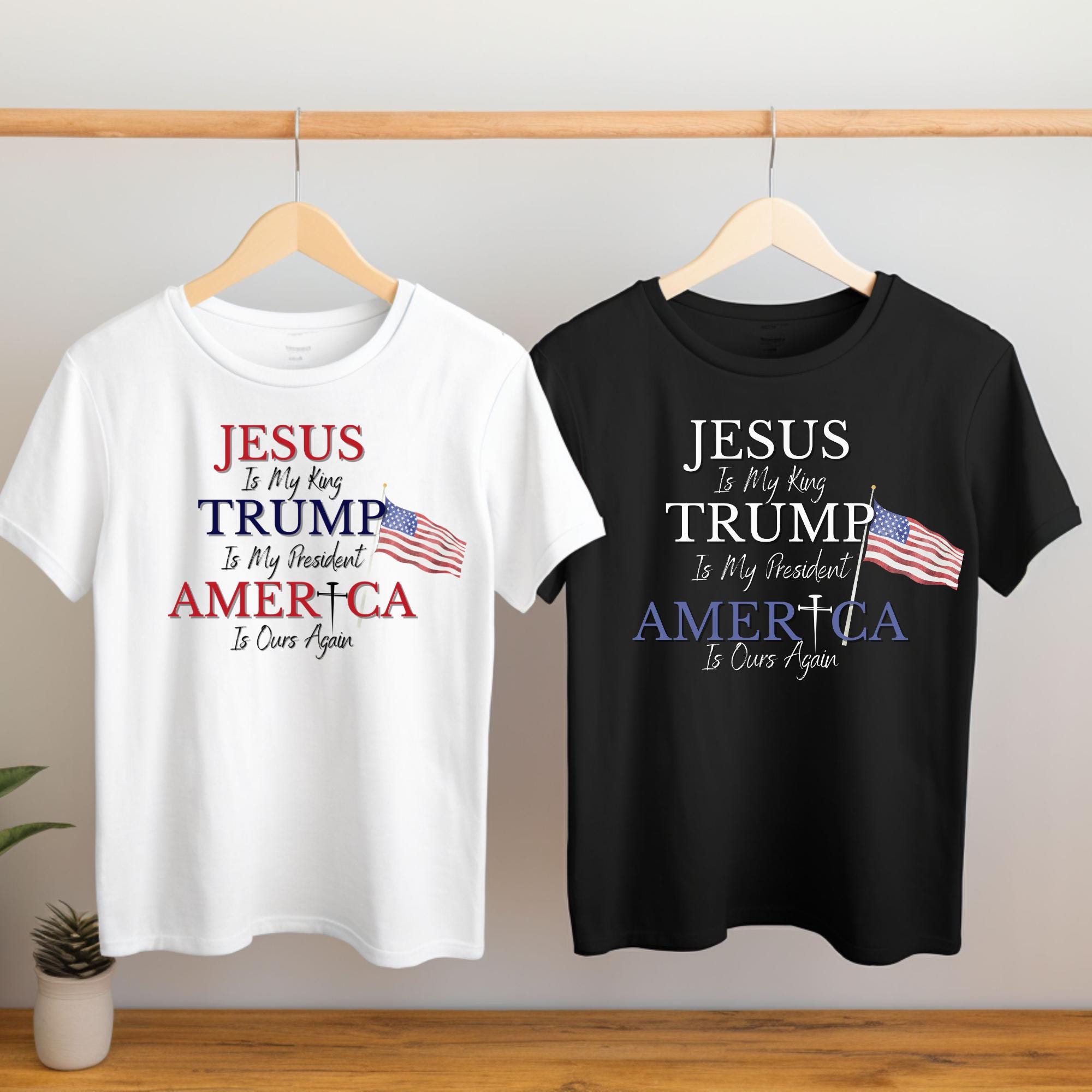 Jesus is My King Trump T-shirt: Patriotic Faith Tee - Etsy
