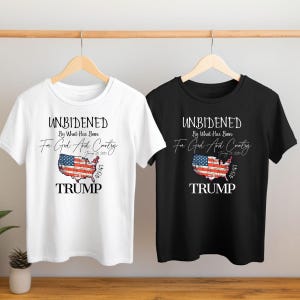UNBIDENED Trump 45-47 T-Shirt: Patriotic Conservative USA
