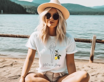 Amalfi Italy T-Shirt: Summer Travel Shirt, Sunbathing Beauty