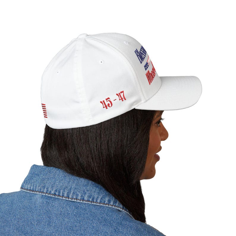 Embroidered Trump Baseball Hat: Patriotic USA, Blessed is the Nation image 5