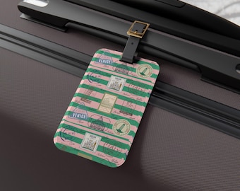 Italy Stamp Acrylic Luggage Tag | Travel Keepsake